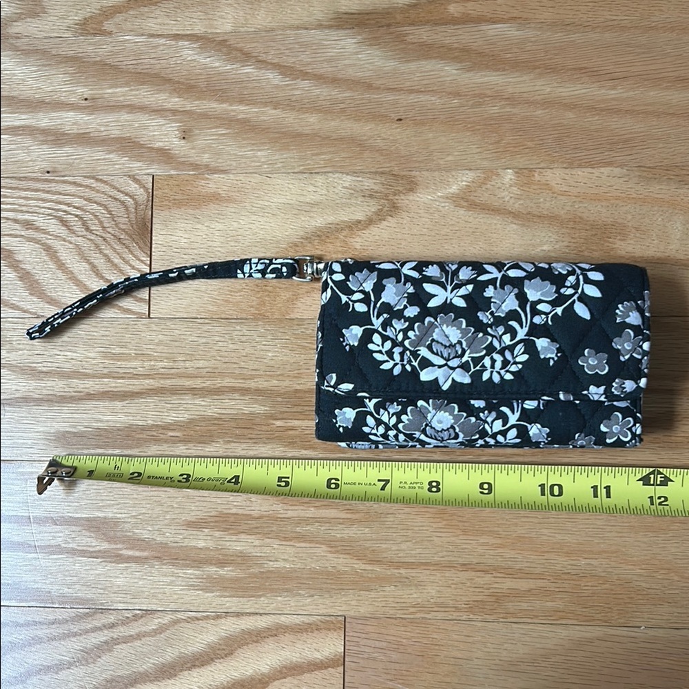 Vera Bradley Floral Black Wristlet